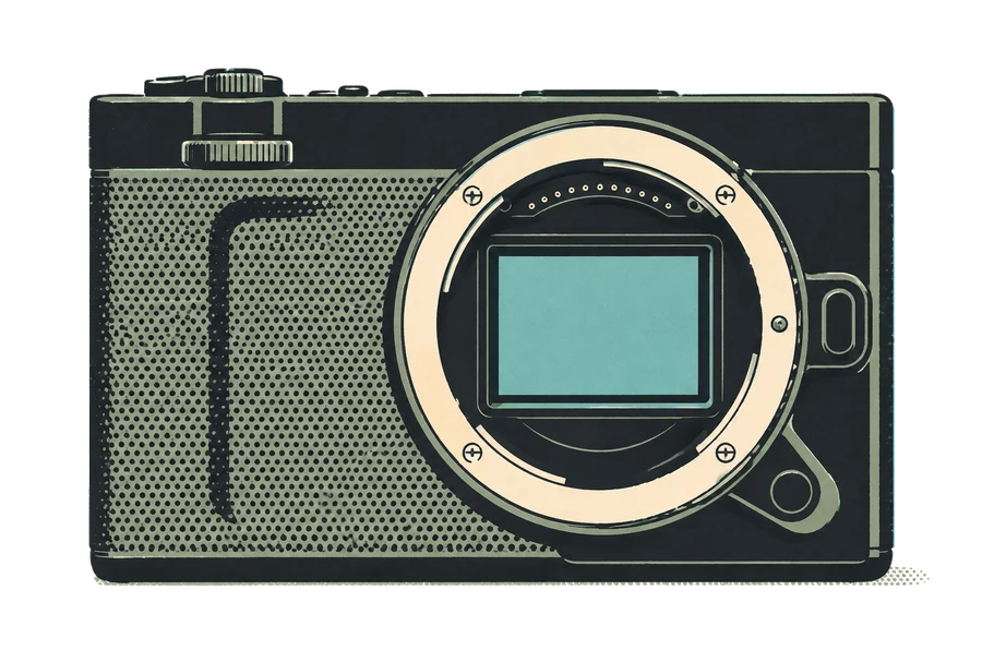 Nikon ZR in risograph style